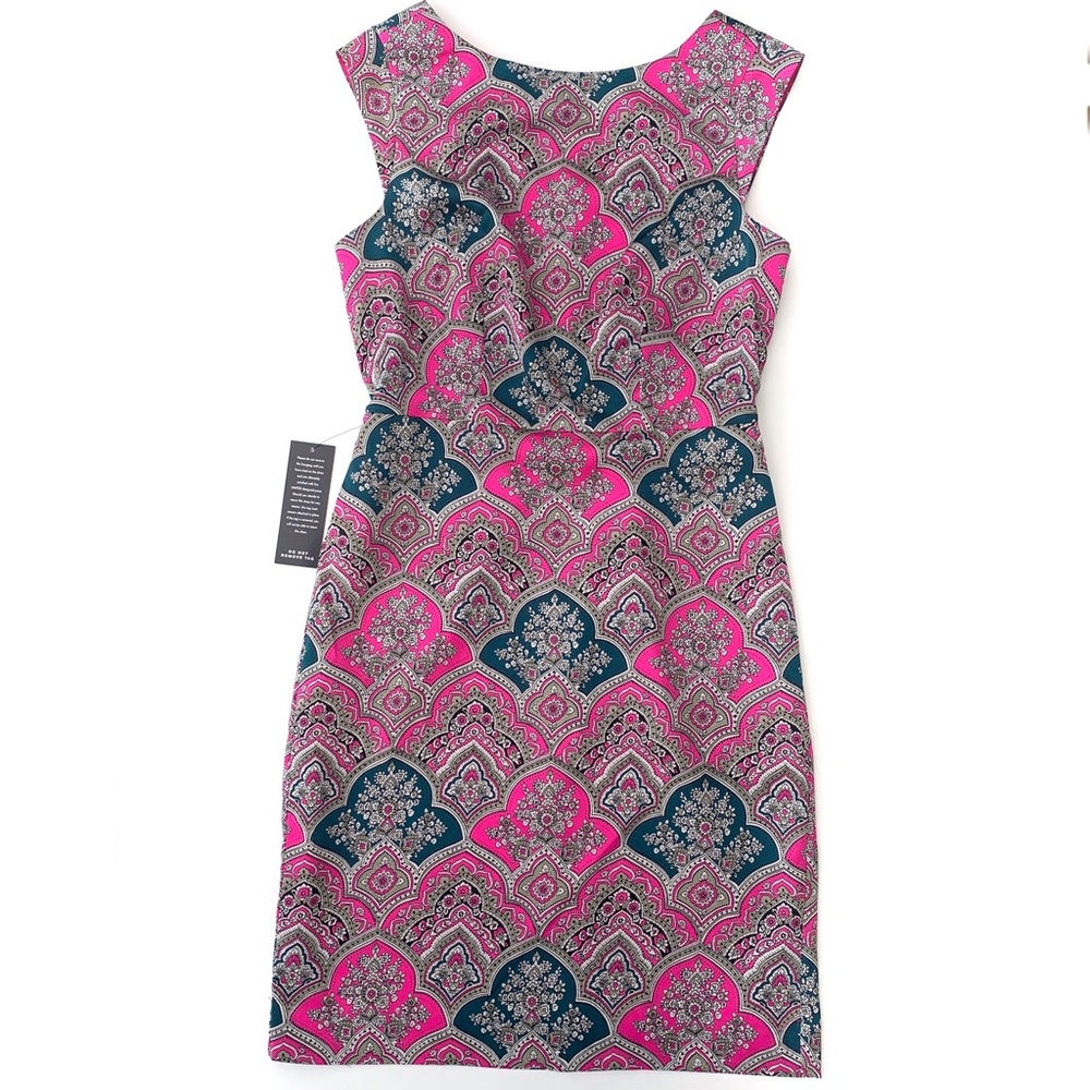 The Limited Pink & Teal Printed Sheath Dress